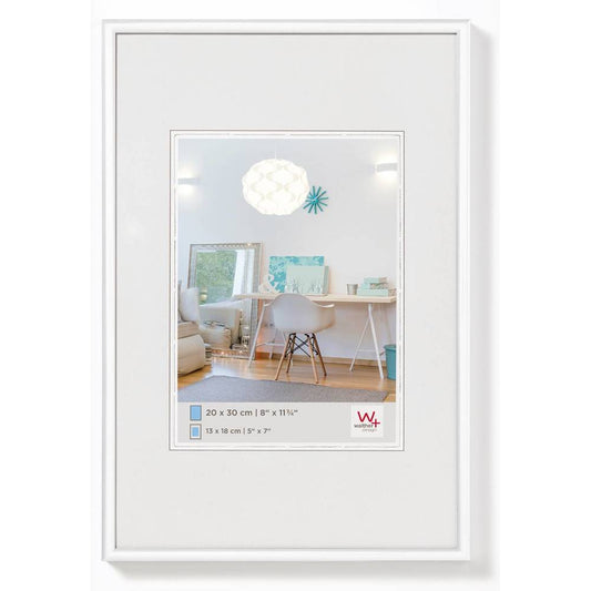 Walther New Lifestyle Photo Frame White 12x8 inch - (Insert 7x5 inch)