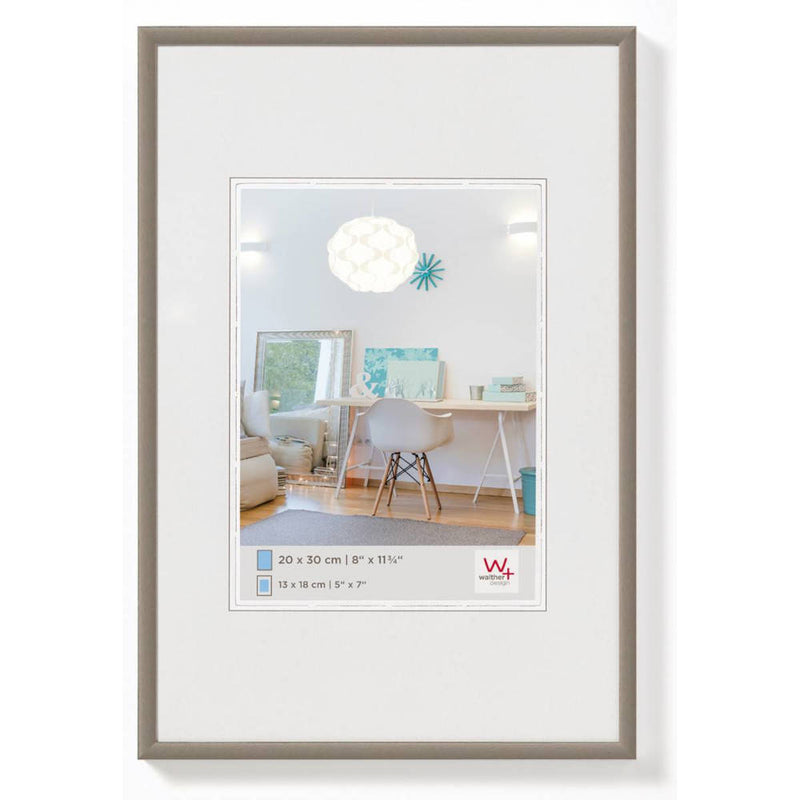Walther New Lifestyle Photo Frame Steel 16x12 inch - (Insert 12x8 inch) Image 1