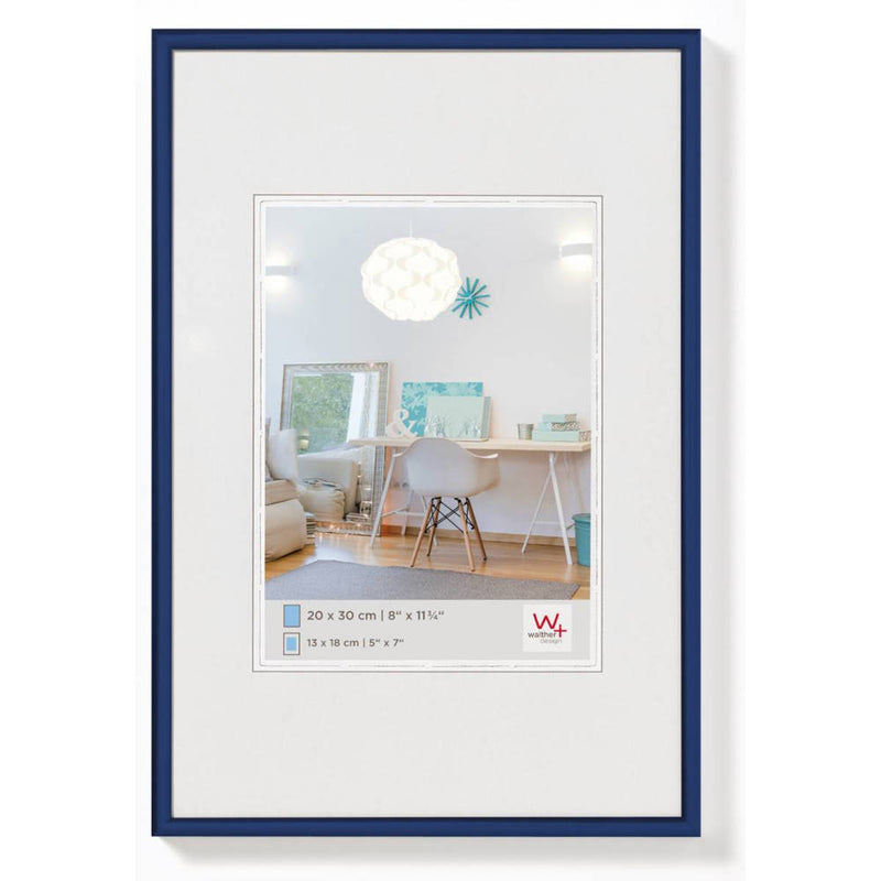 Walther New Lifestyle Photo Frame Blue 16x12 inch - (Insert 12x8 inch) Image 1