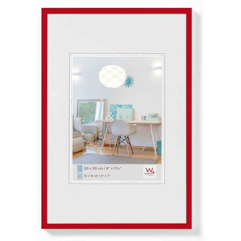 Walther New Lifestyle Photo Frame Red 16x12 inch - (Insert 12x8 inch) Image 1