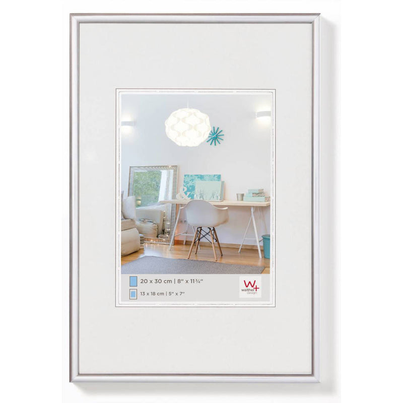 Walther New Lifestyle Photo Frame Silver 15.75x11.75 inch - (Insert 10.75x8 inch) Image 1