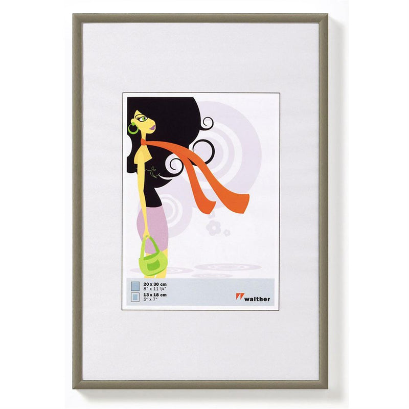 Walther New Lifestyle Photo Frame Steel A4 - (Insert 7x5 Inch) Image 1