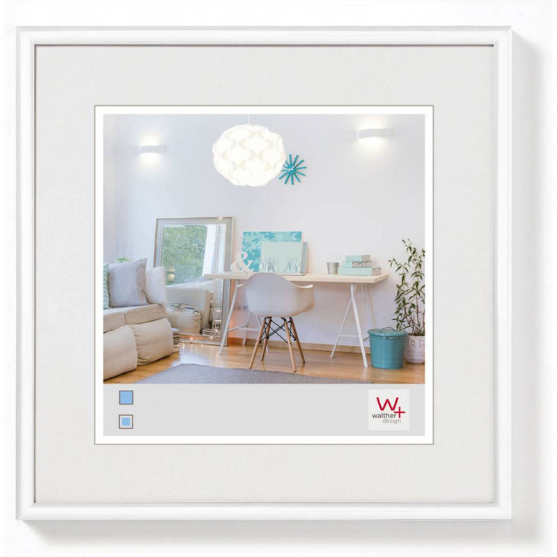 Walther New Lifestyle Photo Frame White 6x6 inch - (Insert 4x4 inch) Image 1