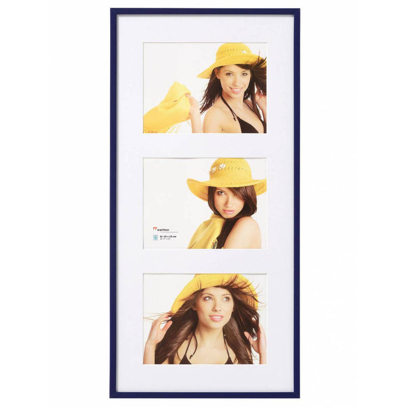 Walther New Lifestyle Photo Frame Blue 18x9 inch - (Insert for 3x 6x4 inch) Image 1