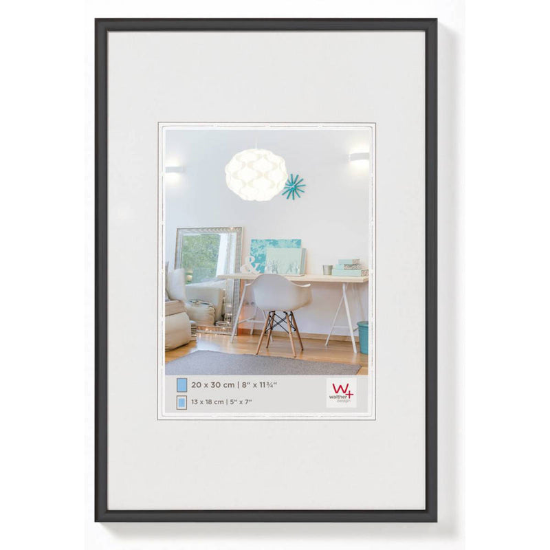 Walther New Lifestyle Photo Frame Black 7x5 inch - (Insert 5x3.5 inch) Image 1