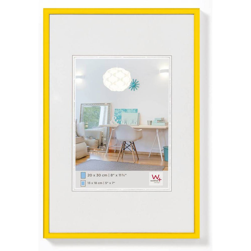 Walther New Lifestyle Plastic Photo Frame Yellow 7x5 inch - (Insert 5x3.5 inch) Image 1