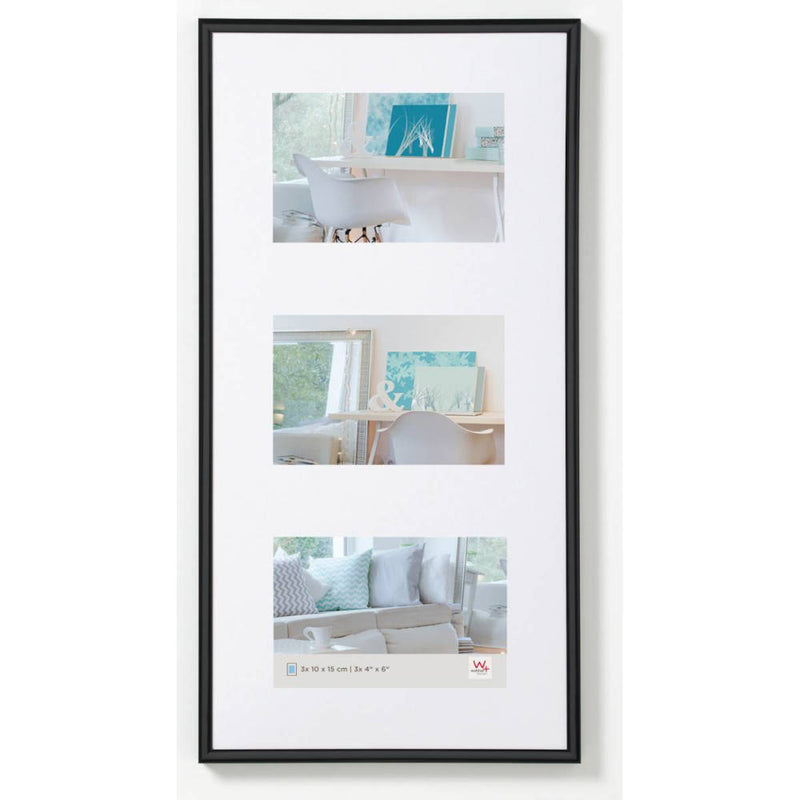 Walther New Lifestyle Photo Frame Black 20x10 inch - (Insert for 3x 7x5 inch) Image 1