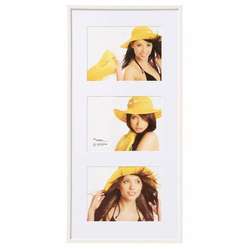 Walther New Lifestyle Photo Frame White 20x10 inch - (Insert for 3x 7x5 inch) Image 1
