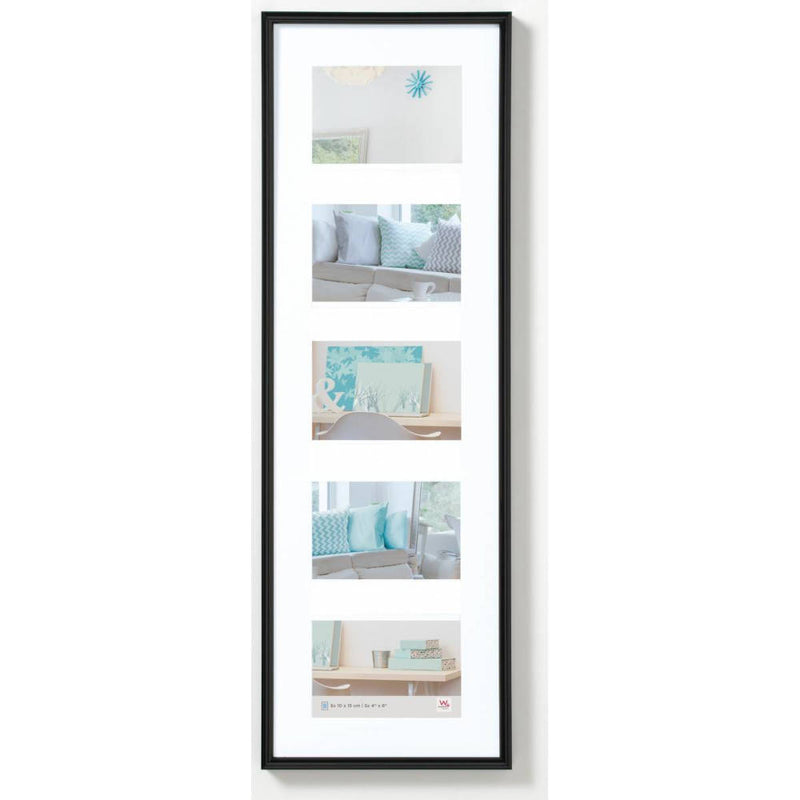 Walther New Lifestyle Photo Frame Black 28x9 inch - (Insert for 5x 6x4 inch) Image 1