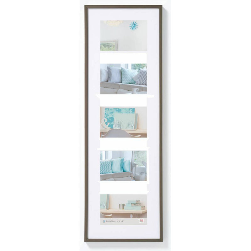 Walther New Lifestyle Photo Frame Steel 28x9 inch - (Insert for 5x 6x4 inch) Image 1