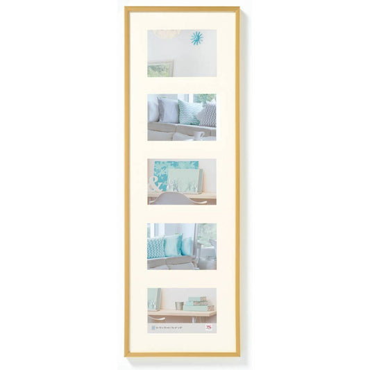 Walther New Lifestyle Photo Frame Gold 28x9 inch - (Insert for 5x 6x4 inch)