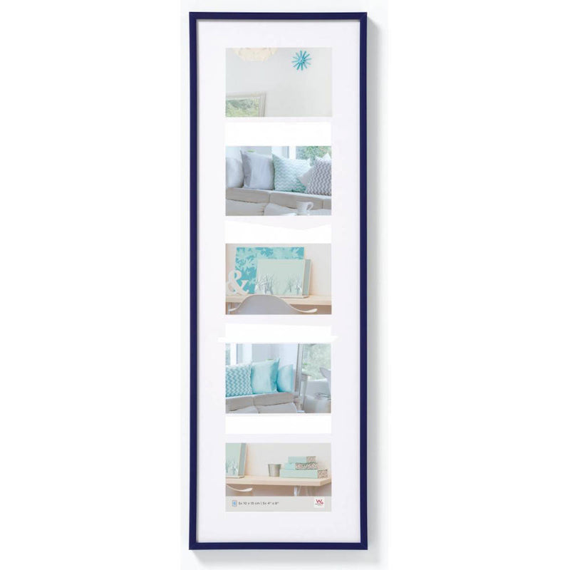 Walther New Lifestyle Photo Frame Blue 28x9 inch - (Insert for 5x 6x4 inch) Image 1