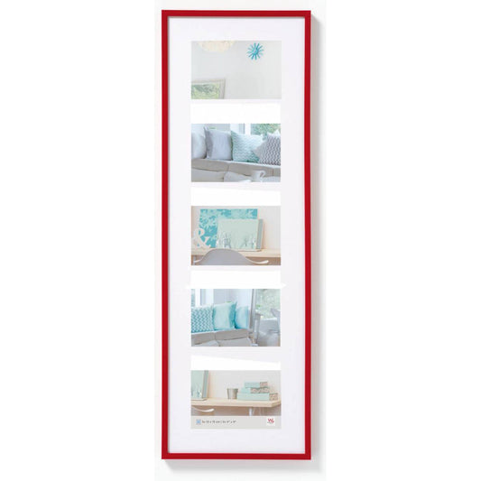 Walther New Lifestyle Photo Frame Red 28x9 inch - (Insert for 5x 6x4 inch)