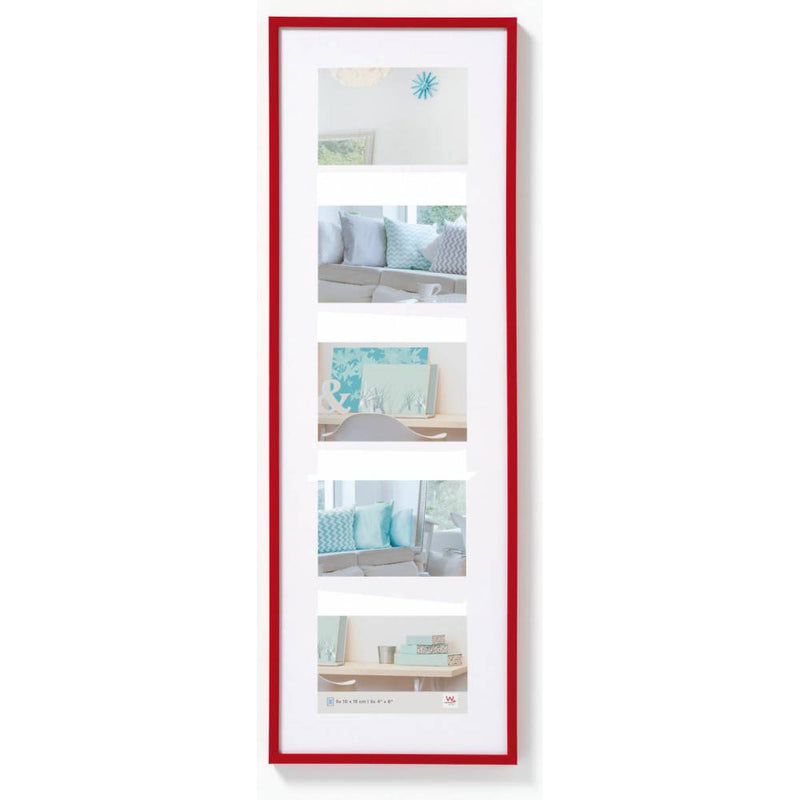 Walther New Lifestyle Photo Frame Red 28x9 inch - (Insert for 5x 6x4 inch) Image 1