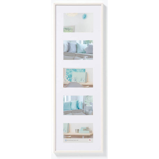 Walther New Lifestyle Photo Frame White 28x9 inch - (Insert for 5x 6x4 inch)