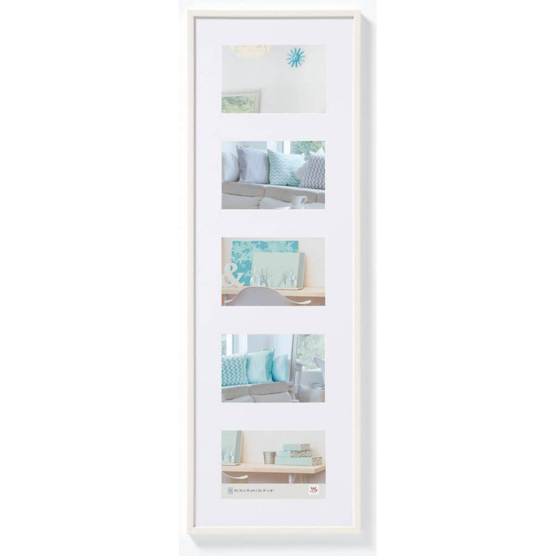 Walther New Lifestyle Photo Frame White 28x9 inch - (Insert for 5x 6x4 inch) Image 1