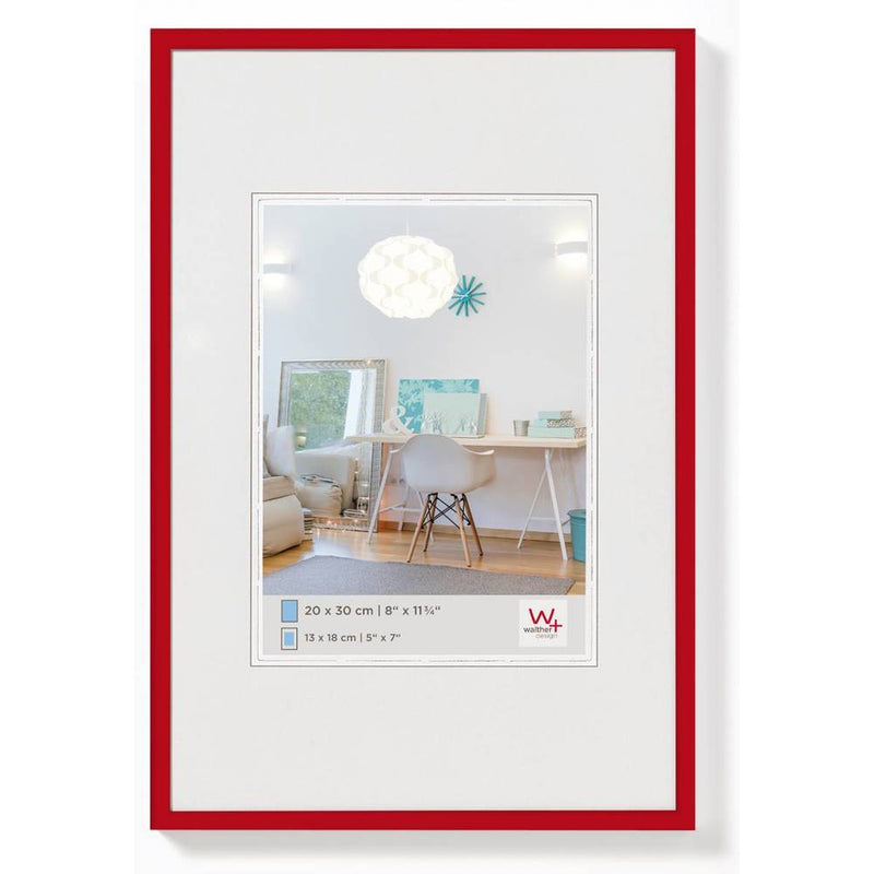 Walther New Lifestyle Photo Frame Red 9.5x7 Inch - (Insert 7x5 Inch)