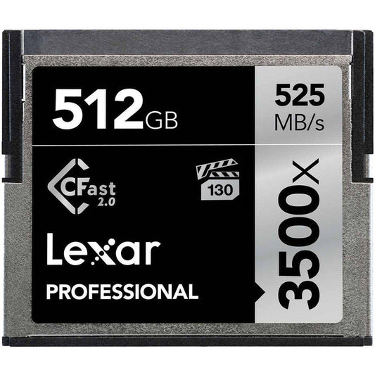 Lexar 512GB CFast 2.0 Professional 3500x Memory Card Image 1