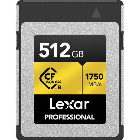 Lexar CF Express Pro Memory Card | 512GB | Type B | Gold Series | R1750MB/s | W1500MB/s | 8K Video Image 1