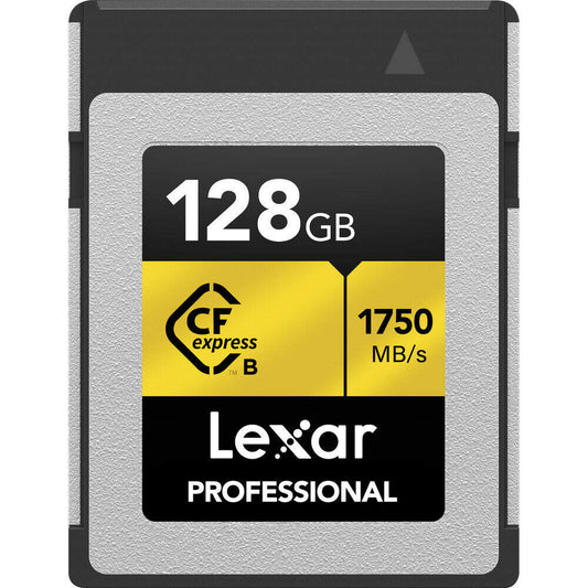 Lexar CF Express Pro Memory Card | 128gb | Type B | Gold Series | R1750MB/s | W1500MB/s Image 1