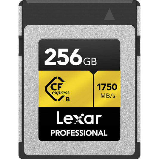 Lexar CF Express Pro Memory Card | 256gb | Type B | Gold Series | R1750MB/s | W1500MB/s Image 1