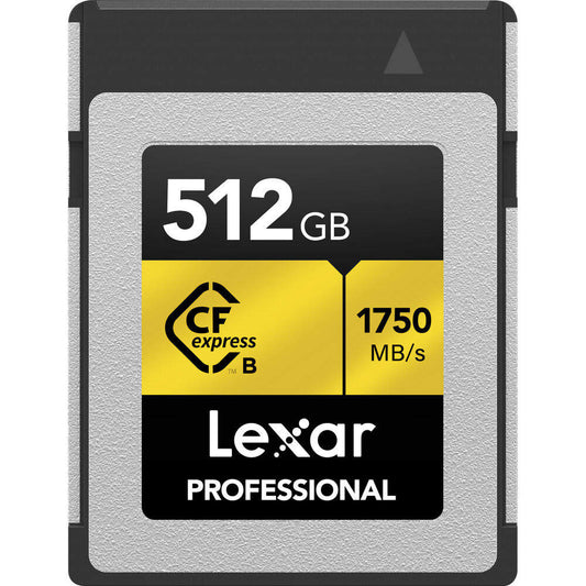 Lexar CF Express Pro Memory Card |512gb | Type B | Gold Series | R1750MB/s | W1500MB/s Image 1