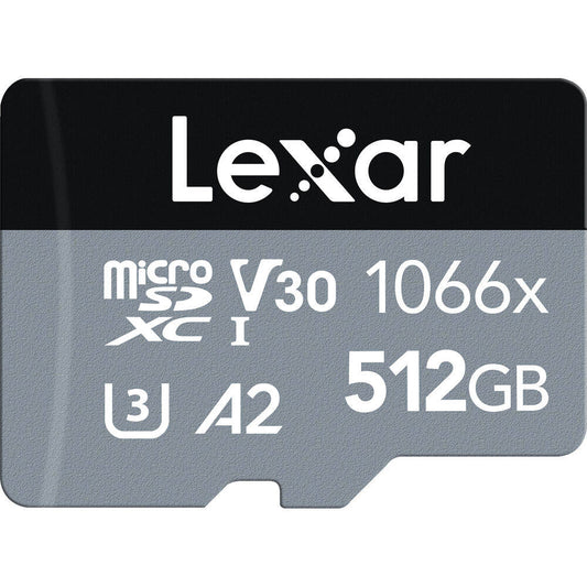 Lexar Professional 1066x microSDXC 512GB UHS-I SILVER Series Memory Card