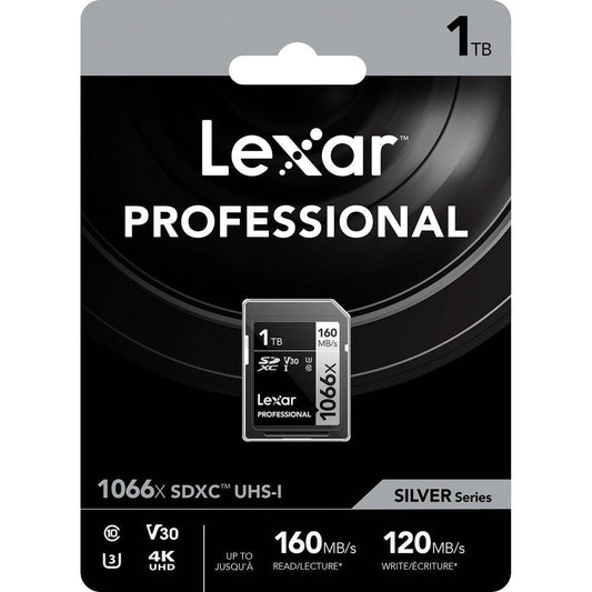 Lexar Professional 1TB 1066x SDXC UHS-I SILVER Series Memory Card Image 1