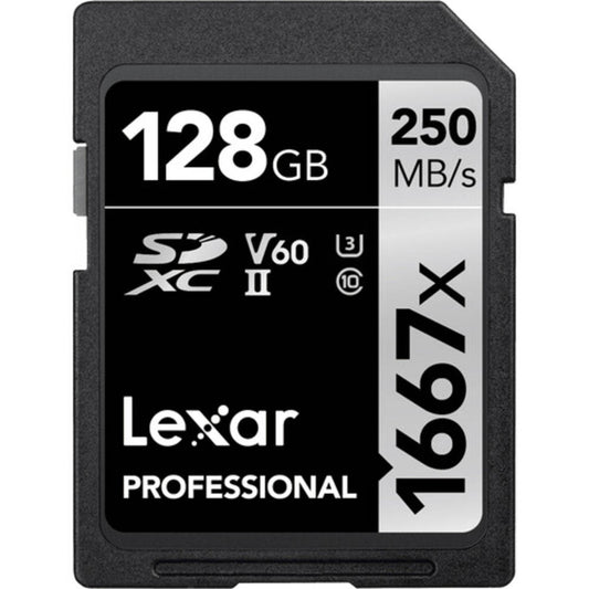 Lexar 128GB Professional 1667x SDXC UHS-II Memory Card Image 1