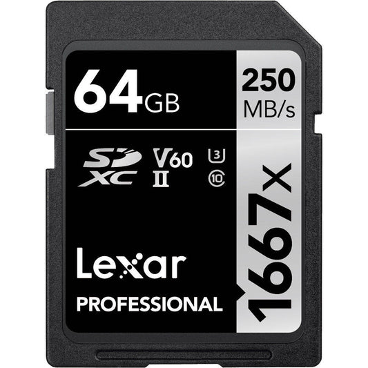 Lexar 64GB Professional 1667x SDXC UHS-II Memory Card