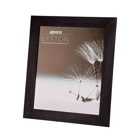 Kenro Lytton Black 6x4 Inch Photo Frame Painted Matt Wood Grain Finish