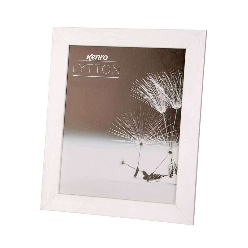 Kenro Lytton White 10x8 Inch Photo Frame Painted Matt Wood Grain Finish Image 1