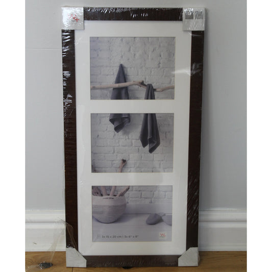 Walther Home Wooden Picture Frame - 23x11 inch - (Insert for 3x 8x6 inch) Walnut