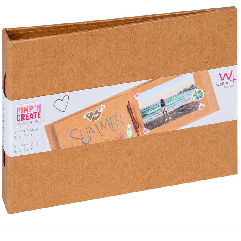 Walther Pimp and Create Scrapbook Horizontal Photo Album | 24 Photos | Brown Image 1