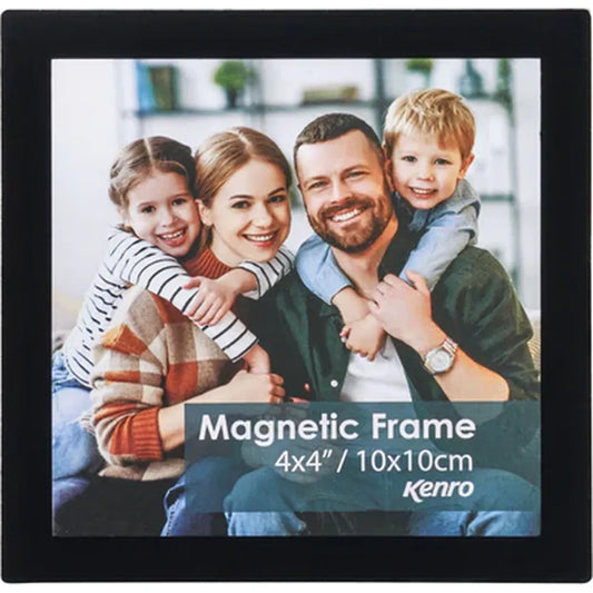 Kenro 4×4" Acrylic Magnetic Photo Frame for Fridge - Black