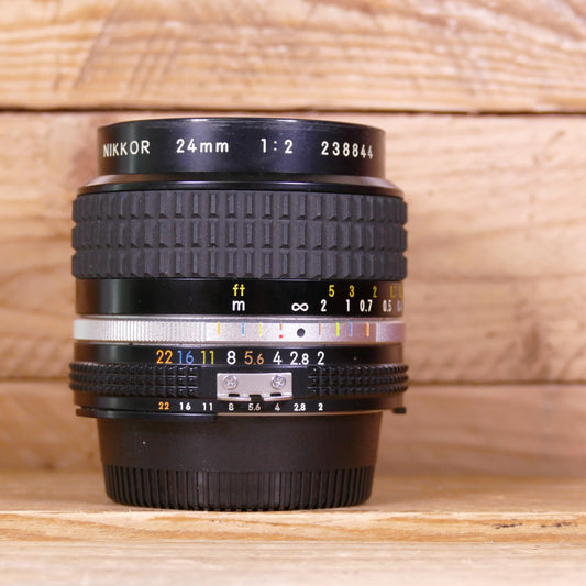 Used Nikon MF 24mm F2 Nikkor AIS Lens