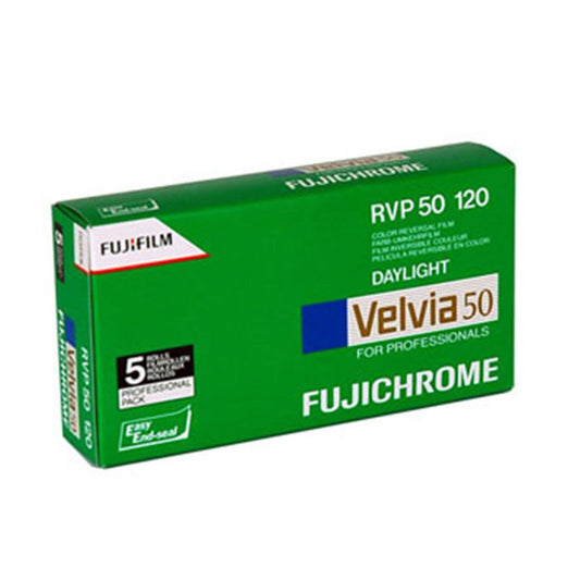 Fujifilm Velvia 50 120 Colour Slide Roll Film Pack of 5 Image 1