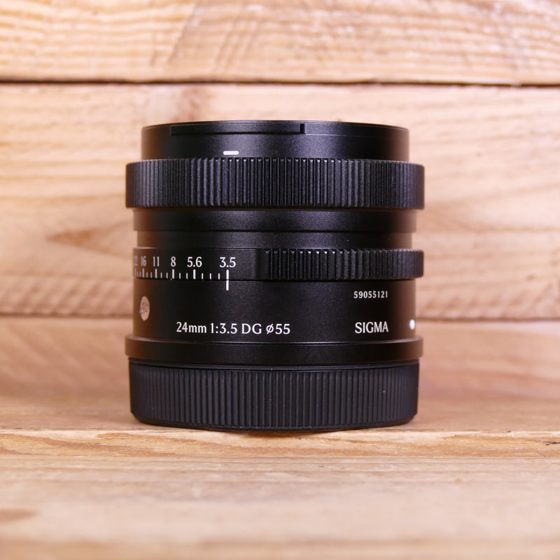 Used Sigma 24mm f3.5 DG  Contemporary Black Lens - L-Mount