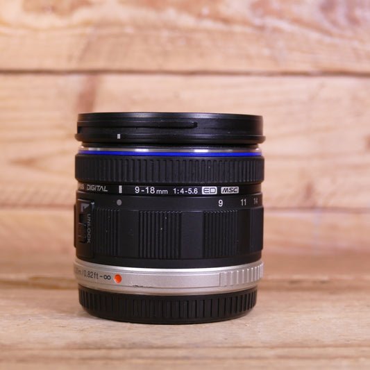 Used Olympus 9-18mm M.Zuiko F4-5.6 ED Lens