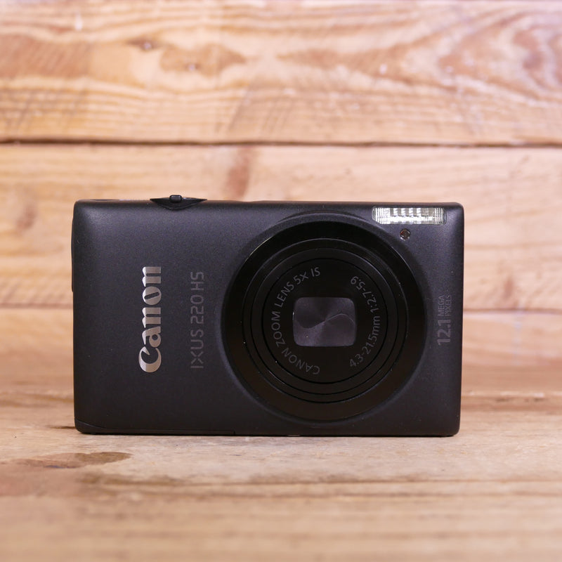 Used Canon Ixus 220 HS Black Digital Camera