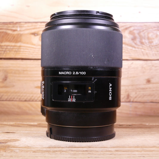Used Sony AF 100mm F2.8 Macro Lens for A - mount