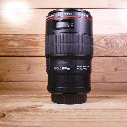 Used Canon EF 100mm F2.8 L Macro IS USM Lens
