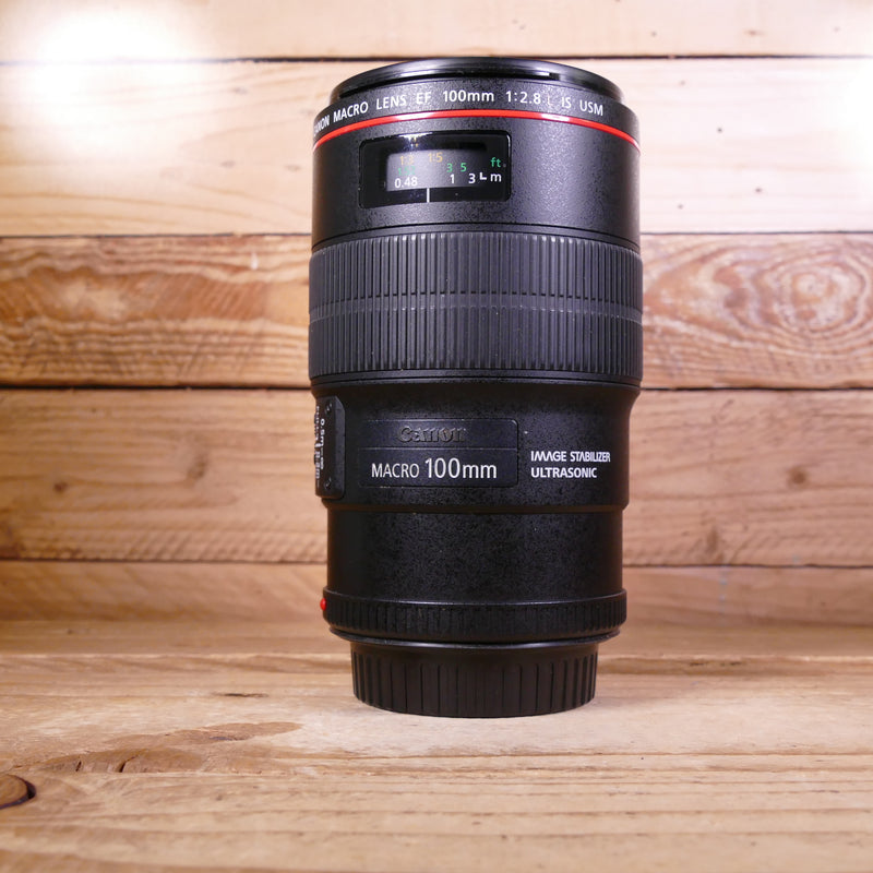 Used Canon EF 100mm F2.8 L Macro IS USM Lens