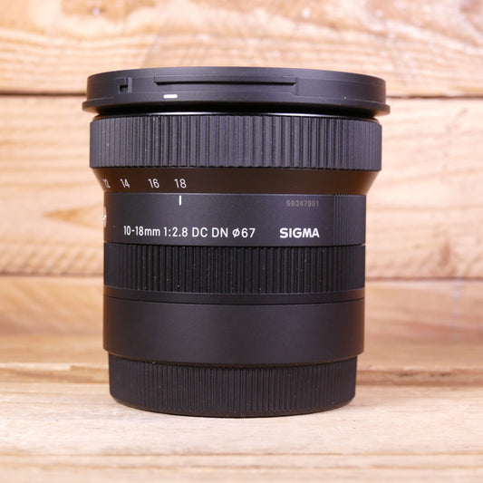 Used Sigma 10-18mm f2.8 DC DN Contemporary Lens - Sony E