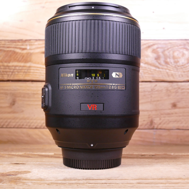 Used Nikon AF-S 105mm F2.8 G ED VR Micro Lens