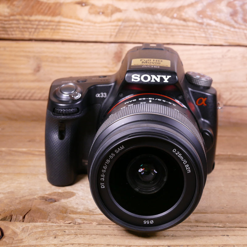 Used Sony A33 Digital SLR Camera with DT 18-55mm SAM Lens