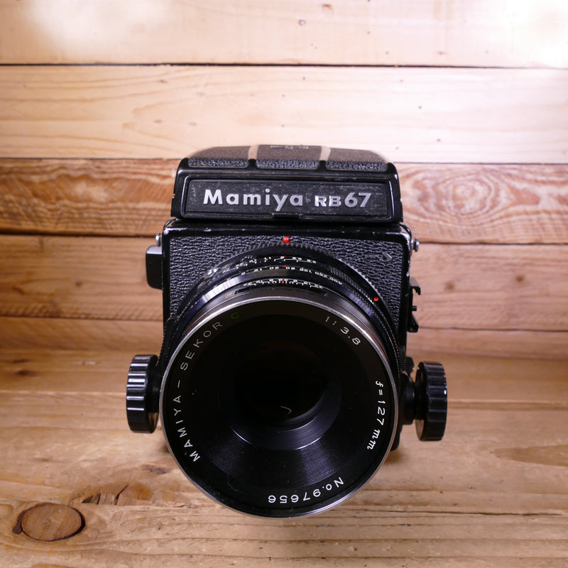 Used Mamiya RB67 Pro S 120 Film Camera Body with 120 Back,WLF  and 127mm F3.8 Lens