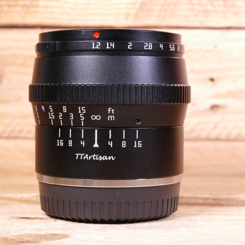 Used TTArtisan 50mm F1.2 Black Manual Focus Lens - Fujifilm XF Mount