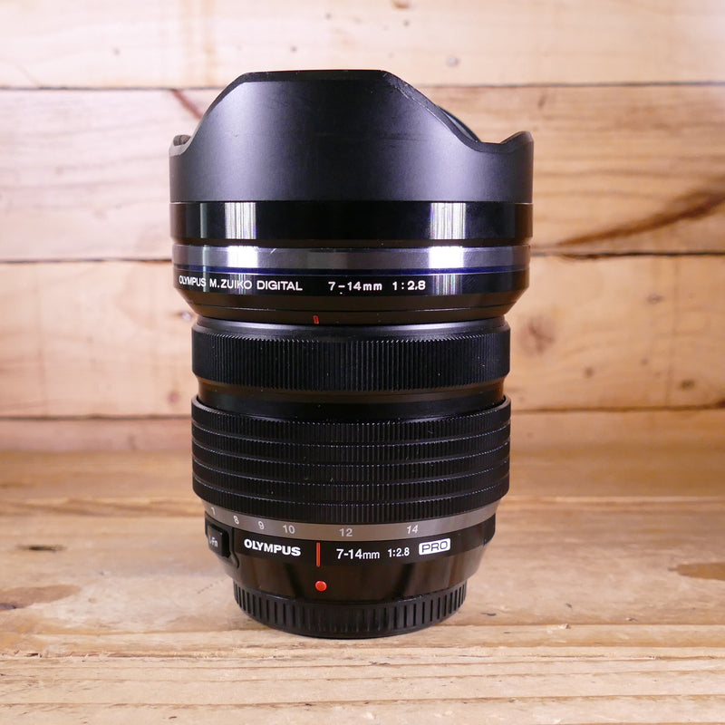 Used Olympus 7-14mm F2.8 Pro Black Micro Four Thirds Lens