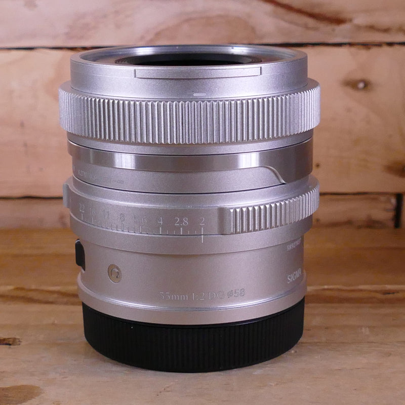 Used Sigma 35mm f2 DG  Contemporary Silver Lens - L-Mount